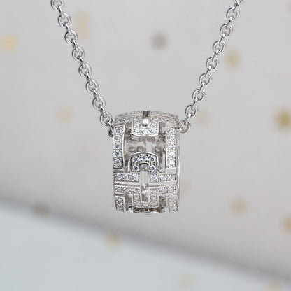 [Glow Muse]PARENTESI NECKLACE SILVER DIAMOND