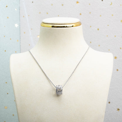 [Glow Muse]PARENTESI NECKLACE SILVER DIAMOND