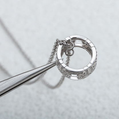 [Glow Muse]PARENTESI NECKLACE SILVER DIAMOND