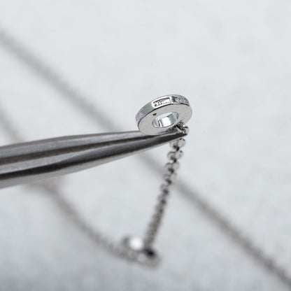[Glow Muse]PARENTESI NECKLACE SILVER DIAMOND