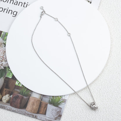 [Glow Muse]PARENTESI NECKLACE SILVER DIAMOND
