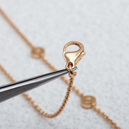 [Glow Muse]PARENTESI NECKLACE PINK GOLD DIAMOND