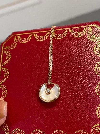 [Glow Muse]AMULETTE ROSE GOLD MOP NECKLACE