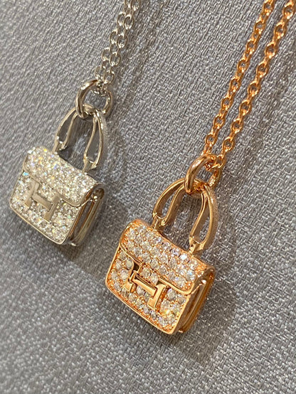 [Glow Muse]CONSTANCE PEDANT DIAMOND NECKLACE