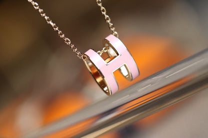 [Glow Muse]POP H PEDANT PINK GOLD