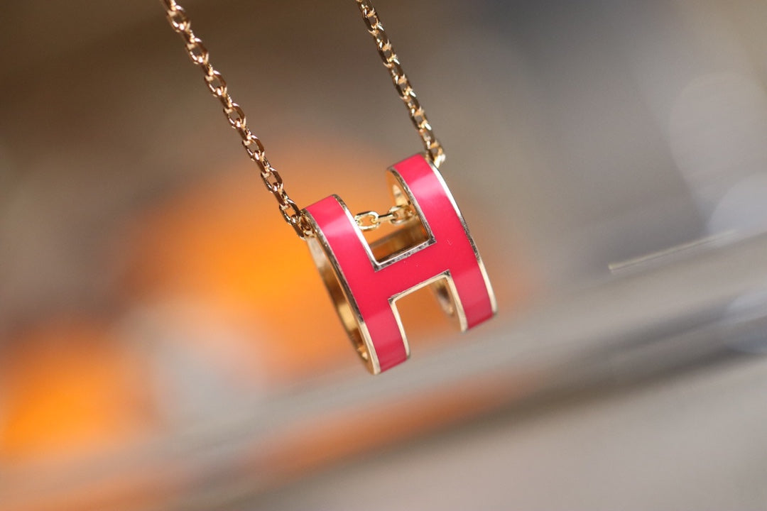 [Glow Muse]POP H PEDANT PINK GOLD