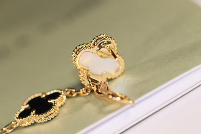 [Glow Muse]CLOVER EARRINGS GOLD ONYX MOP 3 MOTIF