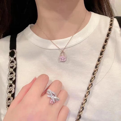 [Glow Muse]CONSTANCE PEDANT PURPLE DIAMOND NECKLACE