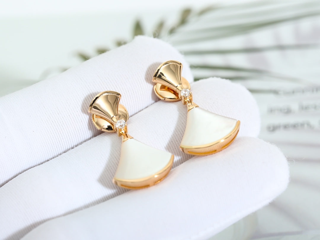 [Glow Muse]DREAM MOP PINK GOLD EARRINGS