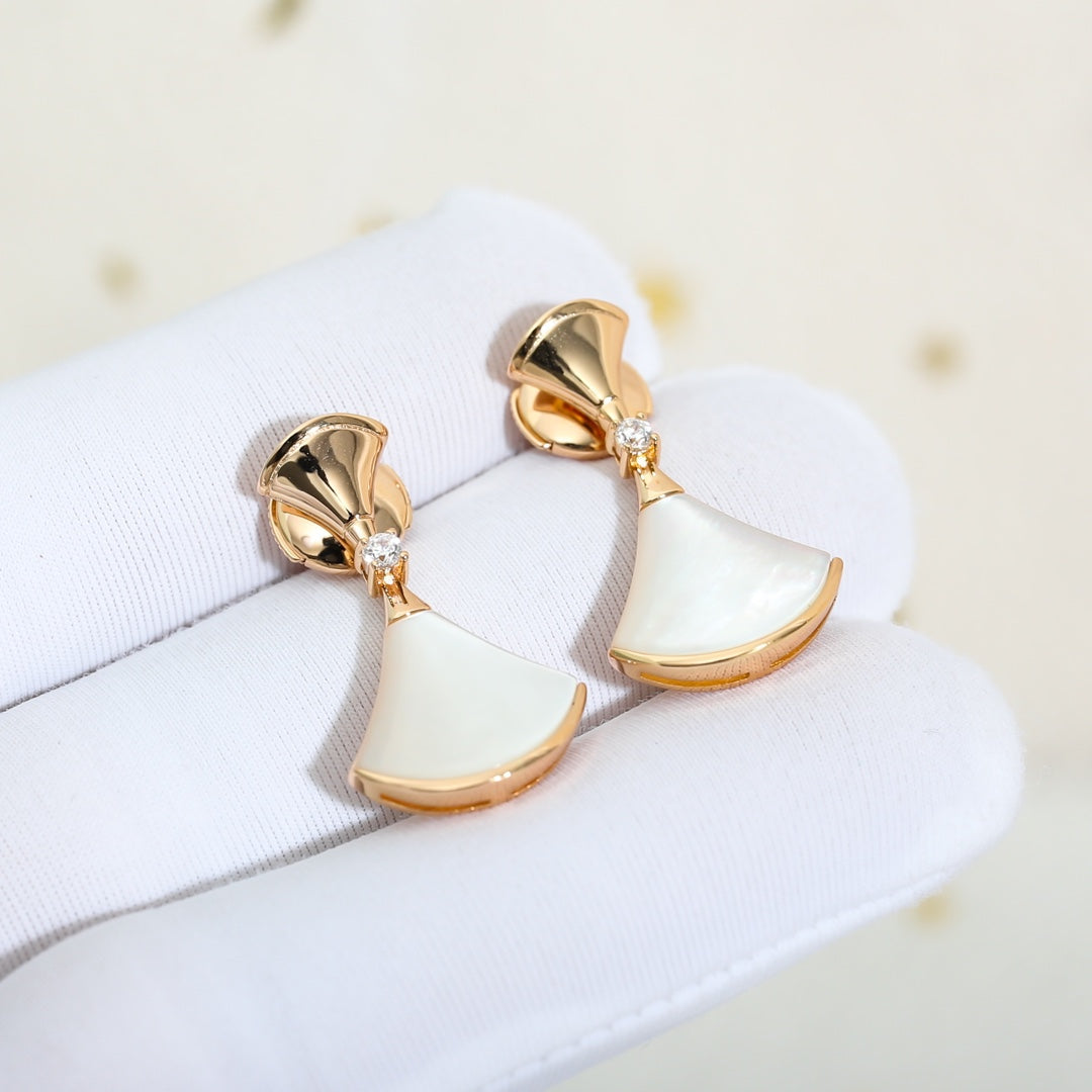 [Glow Muse]DREAM MOP PINK GOLD EARRINGS
