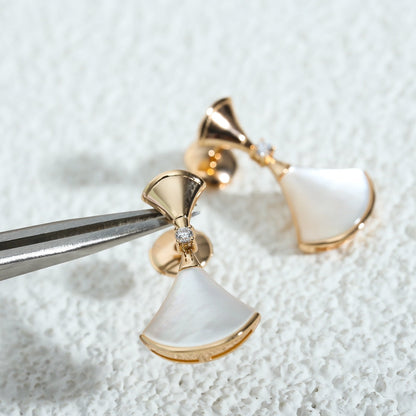 [Glow Muse]DREAM MOP PINK GOLD EARRINGS