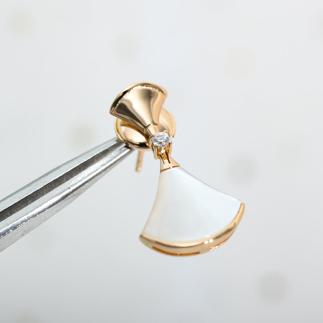 [Glow Muse]DREAM MOP PINK GOLD EARRINGS