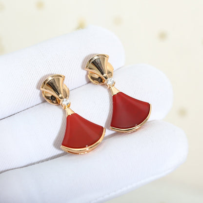 [Glow Muse]DREAM Carnelian PINK GOLD EARRINGS