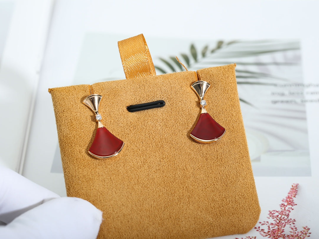 [Glow Muse]DREAM Carnelian PINK GOLD EARRINGS
