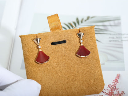[Glow Muse]DREAM Carnelian PINK GOLD EARRINGS