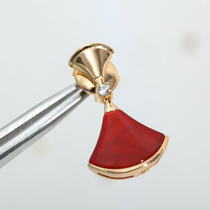 [Glow Muse]DREAM Carnelian PINK GOLD EARRINGS