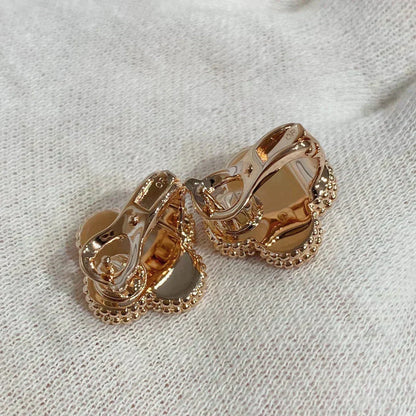 [Glow Muse]CLOVER MEDIUM 1 MOTIFS CARNELIAN  DIAMOND earrings