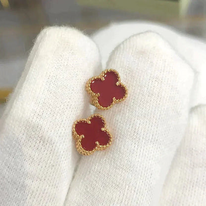 [Glow Muse]CLOVER MINI 9.5MM CARNELIAN EARRINGS
