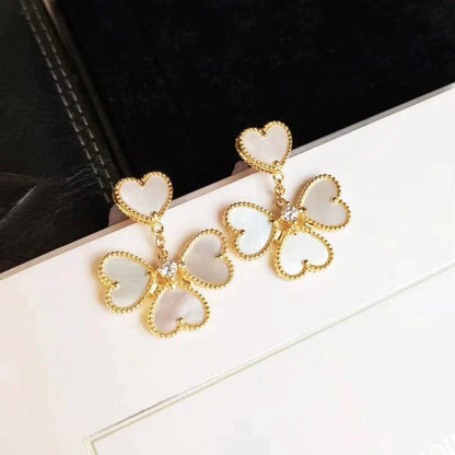 [Glow Muse]CLOVER SWEET WHITE MOP EARRINGS