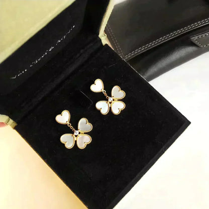 [Glow Muse]CLOVER SWEET WHITE MOP EARRINGS