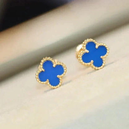 [Glow Muse]CLOVER MINI 9.5MM TURQUOISE EARRINGS