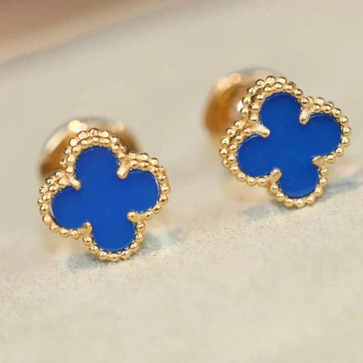 [Glow Muse]CLOVER MINI 9.5MM TURQUOISE EARRINGS