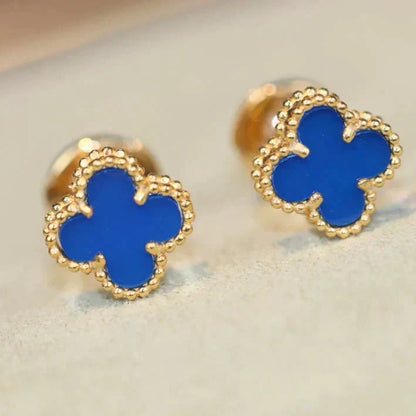 [Glow Muse]CLOVER MINI 9.5MM TURQUOISE EARRINGS
