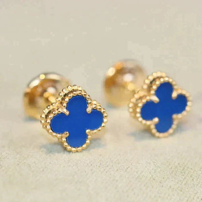 [Glow Muse]CLOVER MINI 9.5MM TURQUOISE EARRINGS