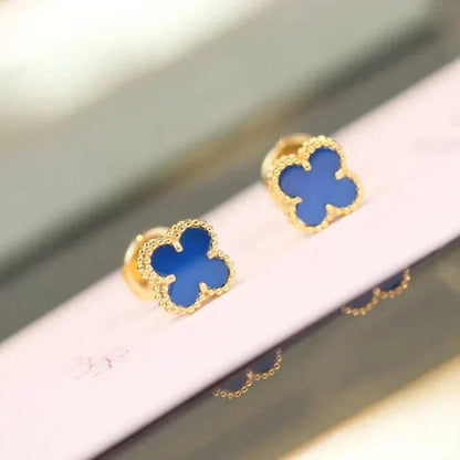 [Glow Muse]CLOVER MINI 9.5MM TURQUOISE EARRINGS