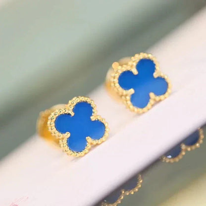 [Glow Muse]CLOVER MINI 9.5MM TURQUOISE EARRINGS