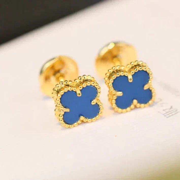 [Glow Muse]CLOVER MINI 9.5MM TURQUOISE EARRINGS