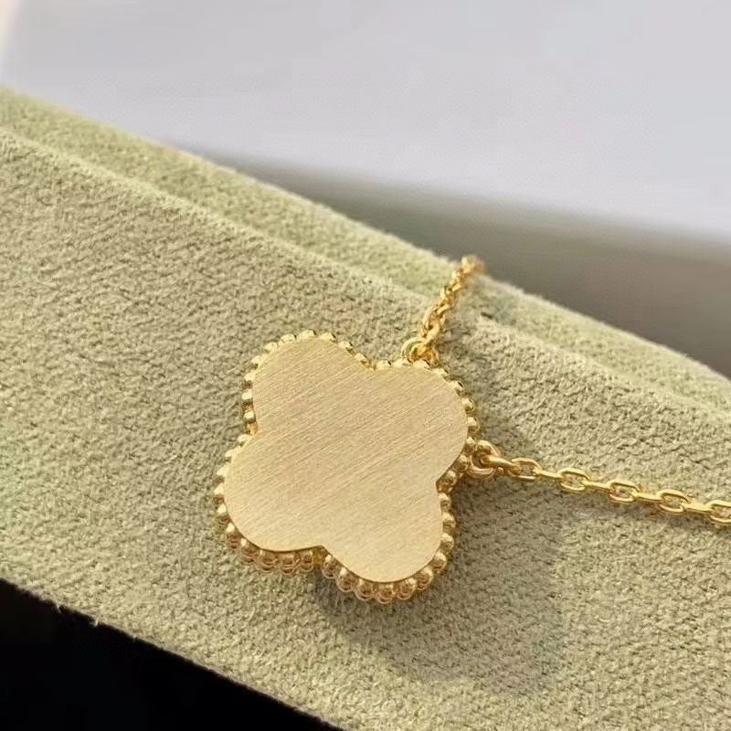 [Glow Muse]CLOVER 15MM DIAMOND TURQUOISE NECKLACE