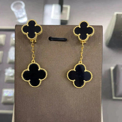 [Glow Muse]CLOVER 2 MOTIFS  EARRINGS (MULTIPLE CHOICESC