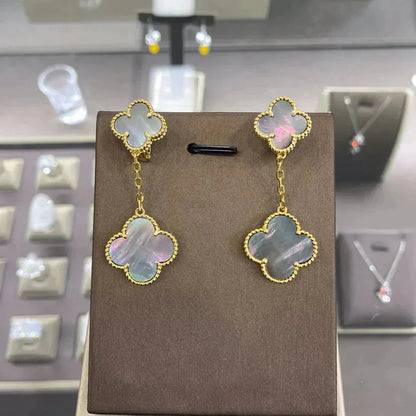 [Glow Muse]CLOVER 2 MOTIFS  EARRINGS (MULTIPLE CHOICESC