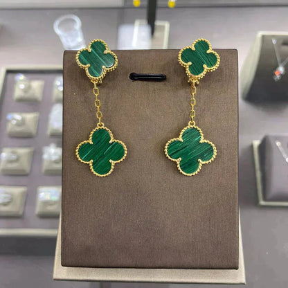 [Glow Muse]CLOVER 2 MOTIFS  EARRINGS (MULTIPLE CHOICESC
