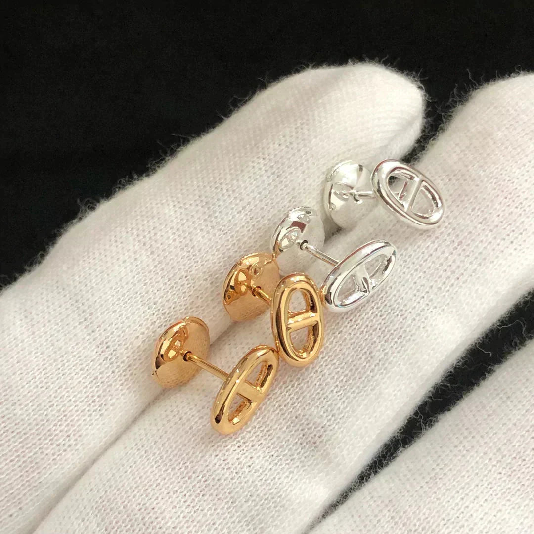 [Glow Muse]CHAINE SMALL EARRINGS GOLD AND SILVER
