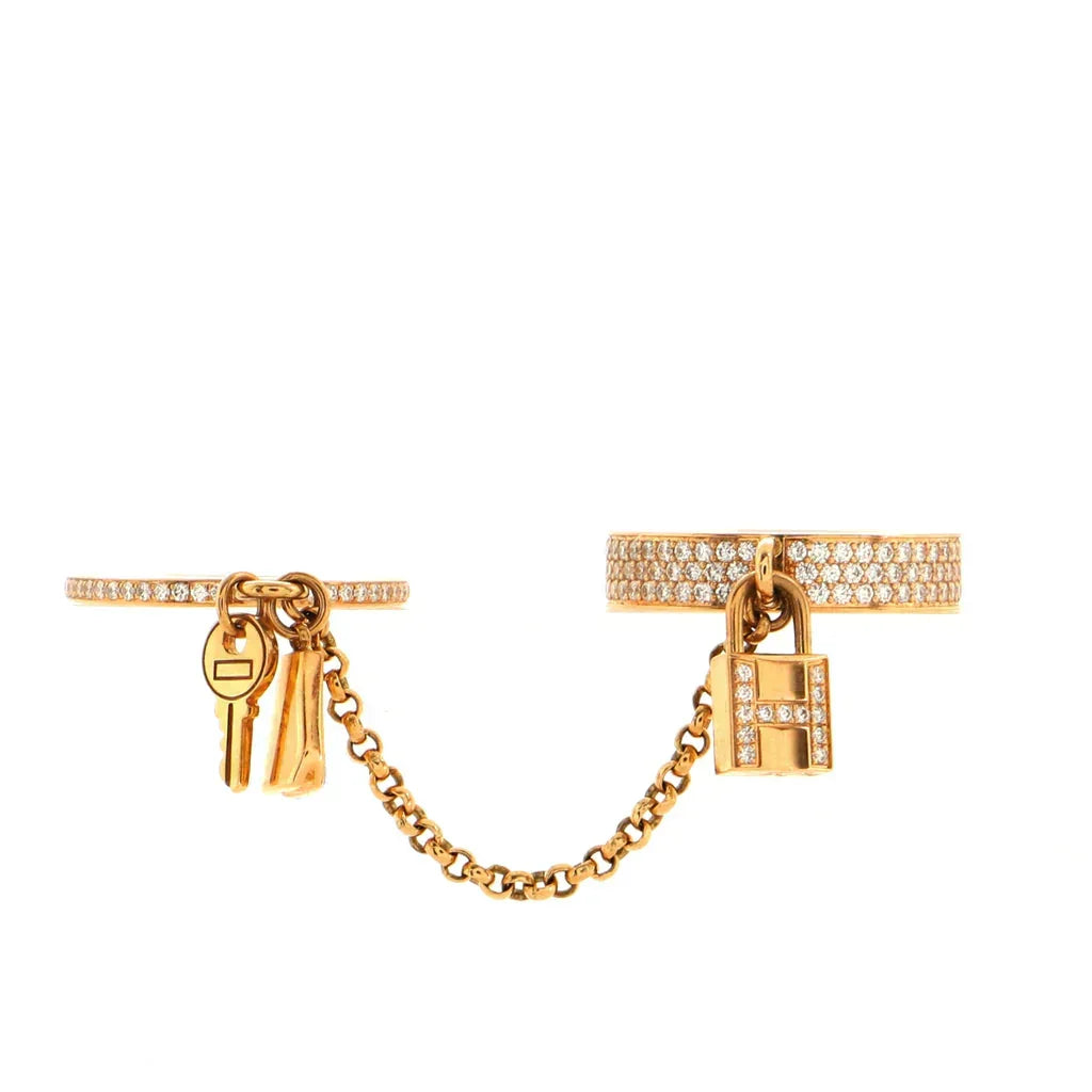 [Glow Muse]HM KELLY CLOCHETTE DOUBLE RING IN  WITH DIAMONDS