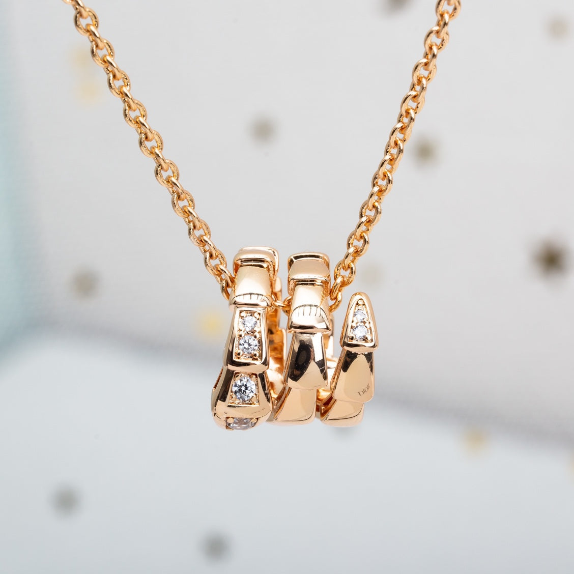 [Glow Muse]SERPENTI PINK GOLD NECKLACE DIAMOND