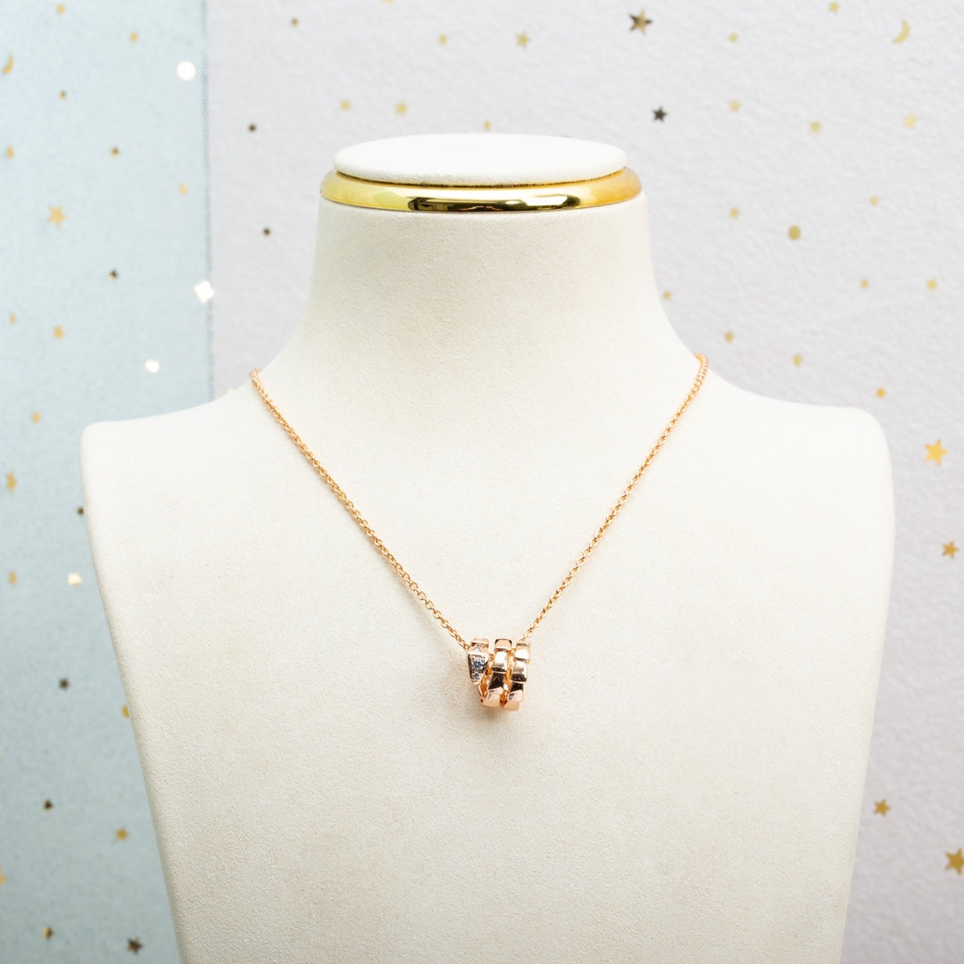 [Glow Muse]SERPENTI PINK GOLD NECKLACE DIAMOND