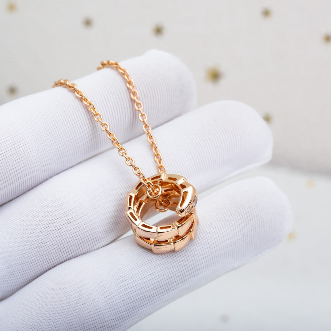 [Glow Muse]SERPENTI PINK GOLD NECKLACE DIAMOND