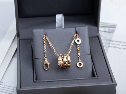 [Glow Muse]SERPENTI PINK GOLD NECKLACE DIAMOND