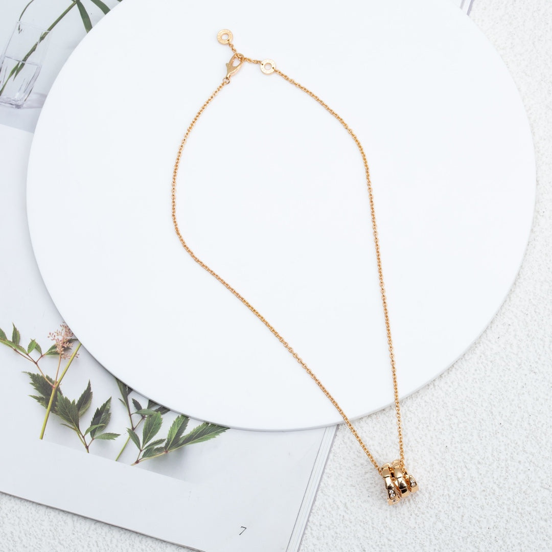 [Glow Muse]SERPENTI PINK GOLD NECKLACE DIAMOND