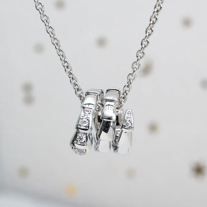 [Glow Muse]SERPENTI SILVER NECKLACE DIAMOND