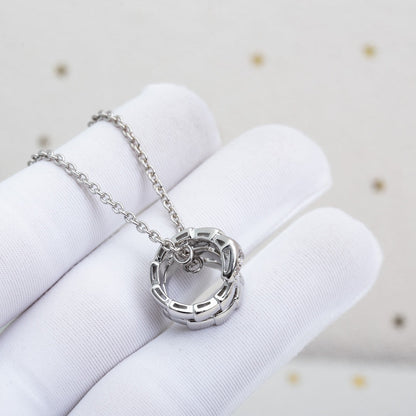 [Glow Muse]SERPENTI SILVER NECKLACE DIAMOND