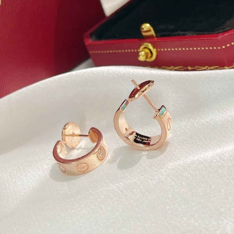 [Glow Muse]LOVE EARRINGS 5.7MM 2 DIAMONDS