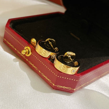 [Glow Muse]LOVE EARRINGS 5.7MM 2 DIAMONDS