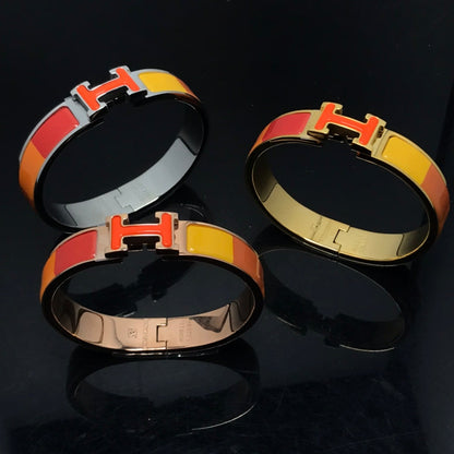 [Glow Muse]H BRACELET ORANGE RAINBOW CERAMIC