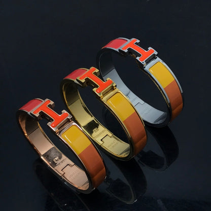 [Glow Muse]H BRACELET ORANGE RAINBOW CERAMIC
