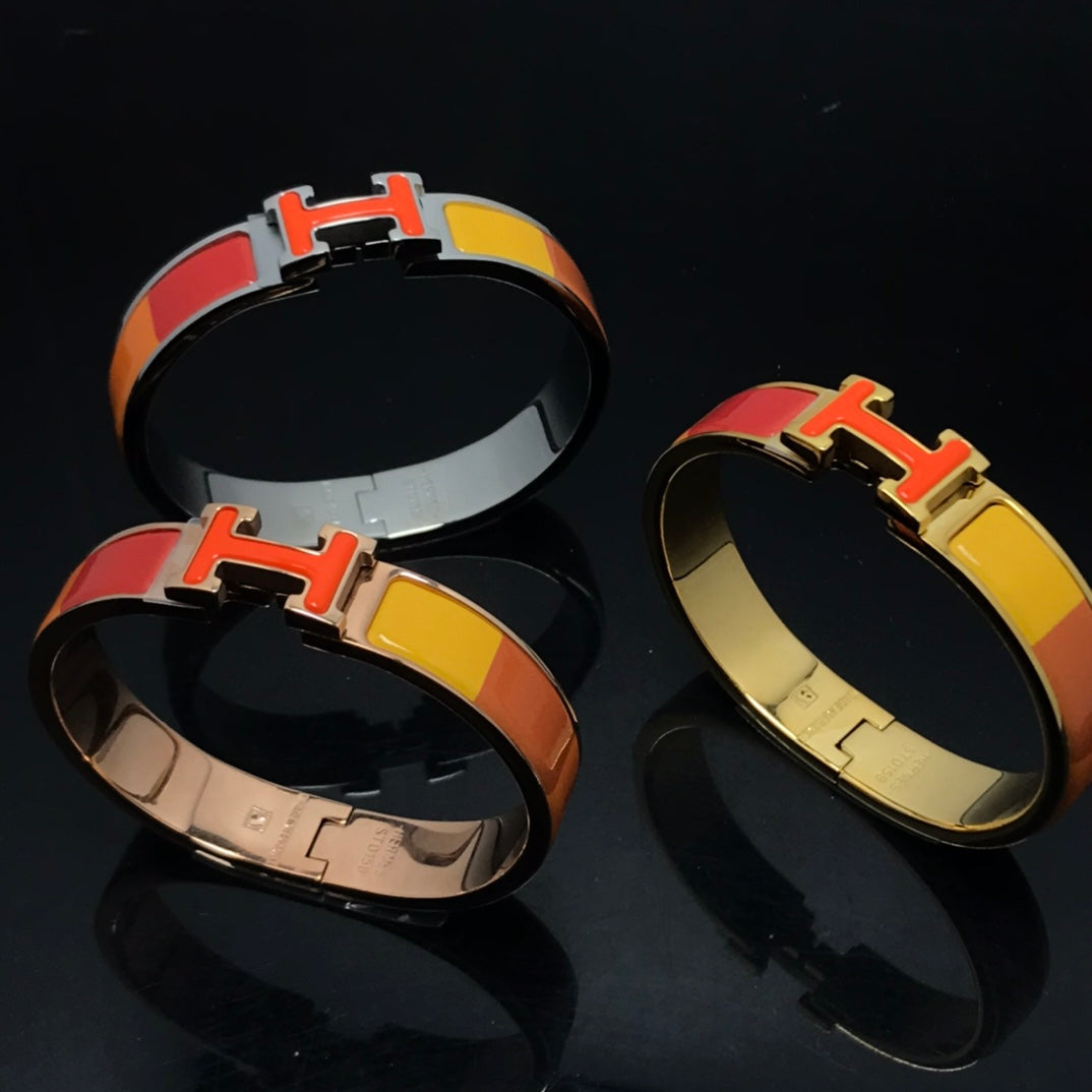 [Glow Muse]H BRACELET ORANGE RAINBOW CERAMIC