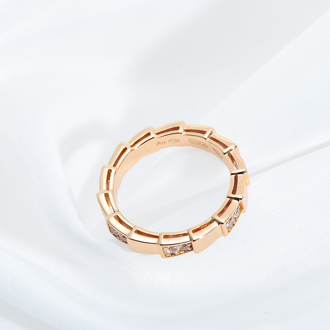 [Glow Muse]SERPENTI RING PINK GOLD  3MM